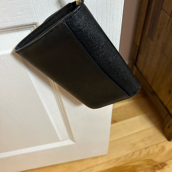 Black Wristlet Clutch with Gold Accent - Picture 9 of 10